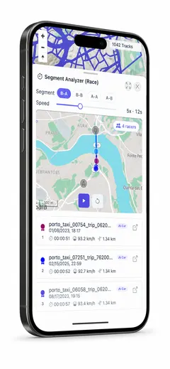 MTL Explorer smartphone segment analyzer with race results